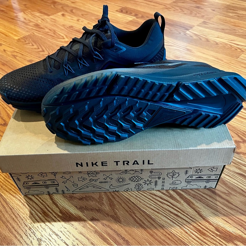 Nike React Pegasus Trail 4 Running Shoes in Velvet Brown/Anthracit Black.